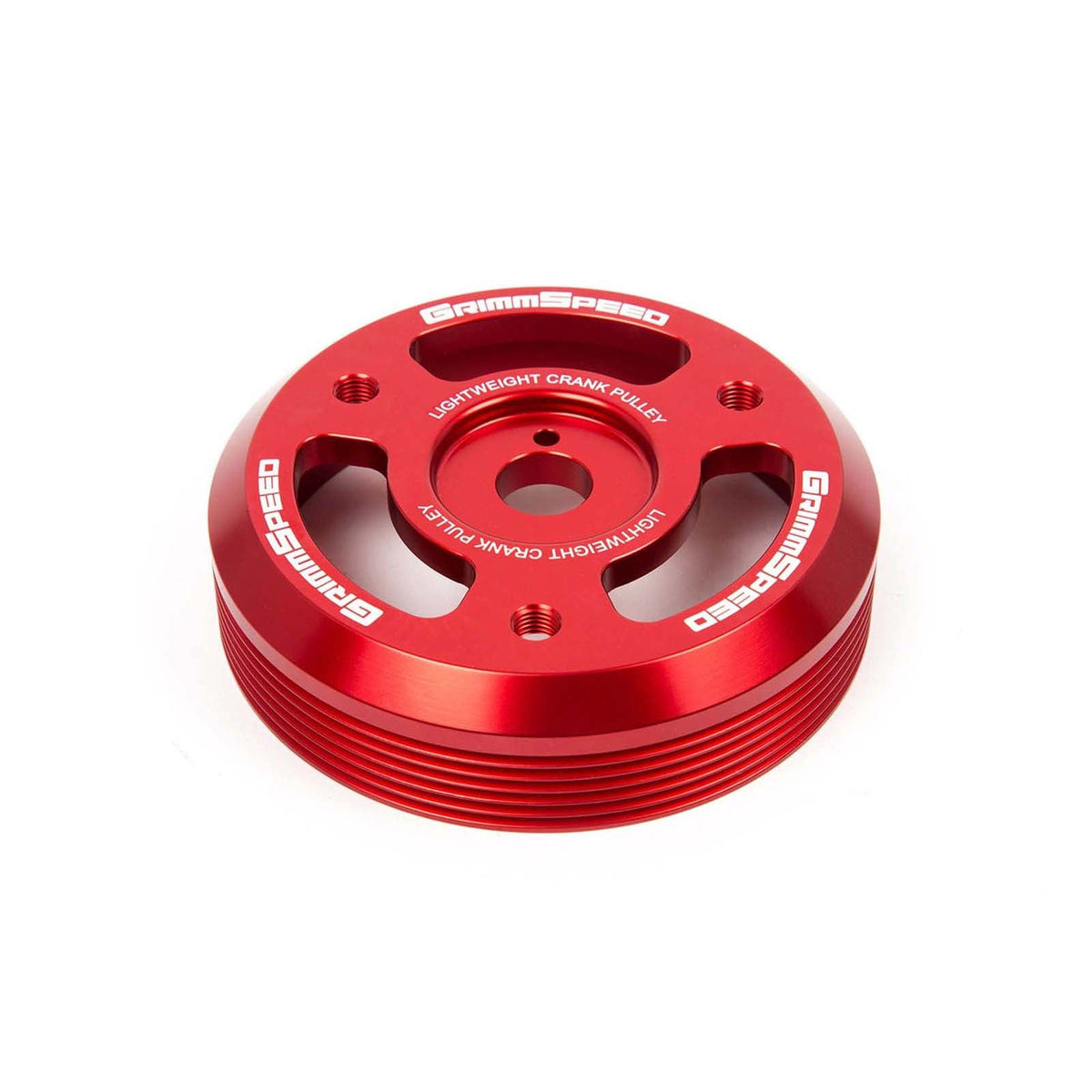 GRM095024 GrimmSpeed Lightweight Crank Pulley - 2015+ WRX / 2013+ BRZ-Red,