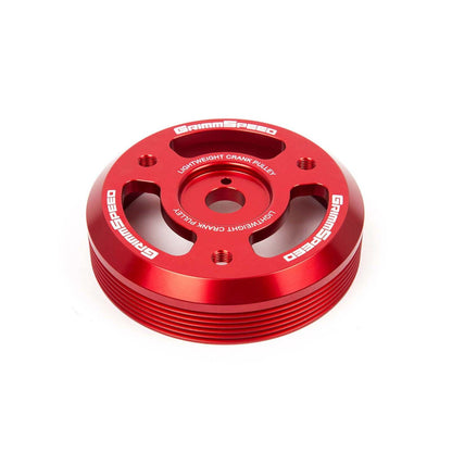 GRM095024 GrimmSpeed Lightweight Crank Pulley - 2015+ WRX / 2013+ BRZ-Red,