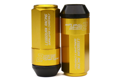 KICWCL5313A Project Kics Leggdura Racing Shell Type Lug Nut 53mm (Closed-End) - 2015+ WRX / 2015+ STI / 2013+ FT86-Gold,