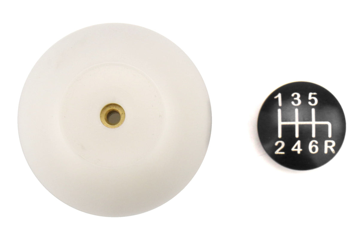 BBA31000090101 Boomba Racing White Delrin Weighted Shift Knob  - 2015+ WRX / 2015+ STI / 2014+ Forester-Black,
