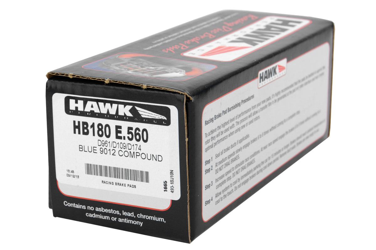 Hawk Blue 9012 Rear Brake Pads - Subaru Models (inc. 2004-2017 Subaru STI)