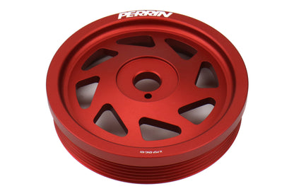PERPSP-ENG-101RD Perrin Lightweight Crank Pulley (Red) - 2015+ WRX / 2013+ FT86,