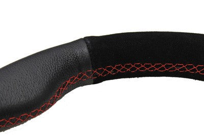 NRGRST-012R-RS NRG Race Series Steering Wheel - Universal-Suede w/ Red Stitch,