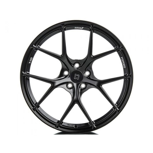 TITAN 7 T-S5 Machine Black 18x9.5 +40 5x100 (Single Wheel) - 2013-2024 Subaru BRZ / Scion FR-S / Toyota GR86 / 2014-2018 Subaru Forester