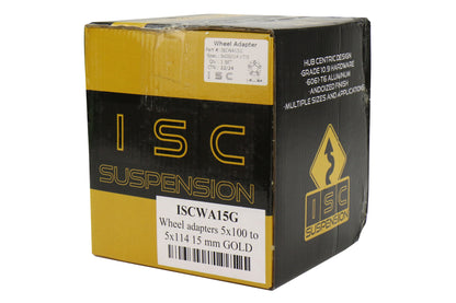 ISCWA15G ISC 5x100 to 5x114 Wheel Adapter (15mm and 25mm) - 2013+ BRZ-15mm Gold,