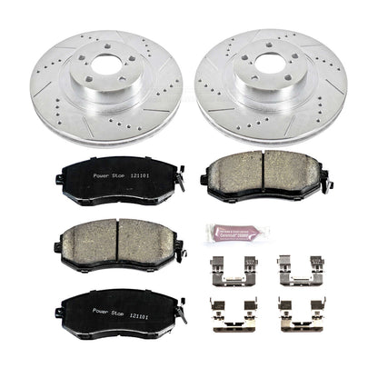 Power Stop Z23 Evolution Brake Kit (Front) - 2013-2016 Scion FR-S / 2013-2020 Subaru BRZ / 2016-2021 Crosstrek / 2010-2018 Forester / 2013-2014 Outback  / 2017-2019 Toyota 86