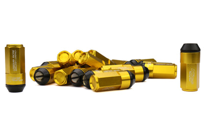 KICWCL5313A Project Kics Leggdura Racing Shell Type Lug Nut 53mm (Closed-End) - 2015+ WRX / 2015+ STI / 2013+ FT86-Gold,