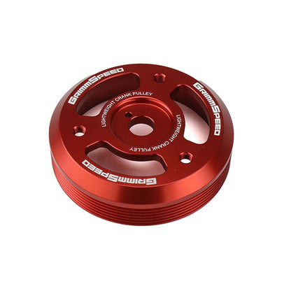 GRM095024 GrimmSpeed Lightweight Crank Pulley - 2015+ WRX / 2013+ BRZ-Red,