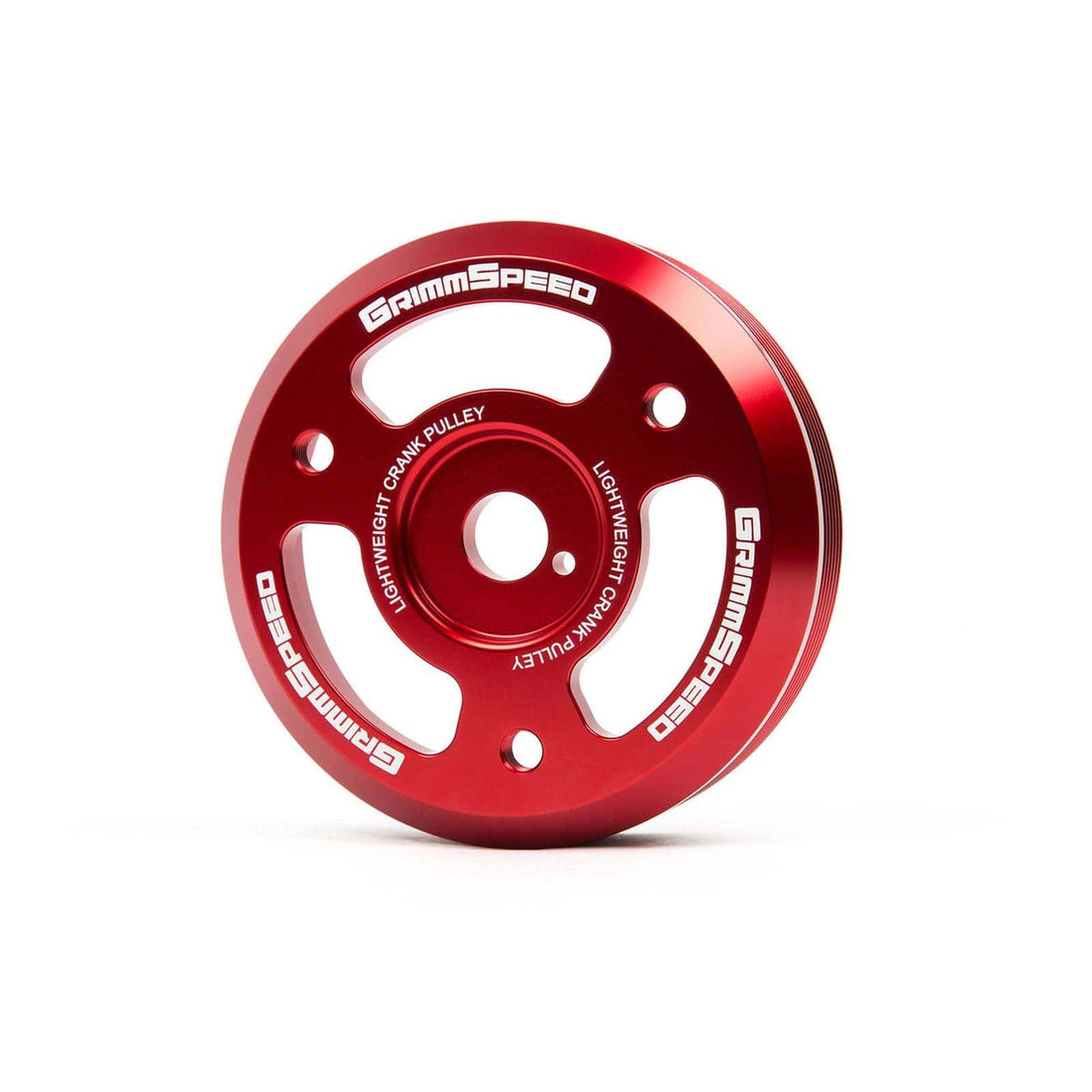 GRM095024 GrimmSpeed Lightweight Crank Pulley - 2015+ WRX / 2013+ BRZ-Red,