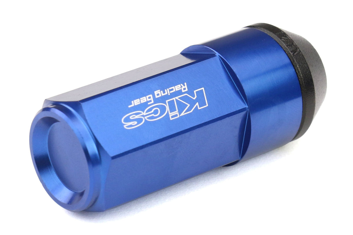 KICWCL5313U Project Kics Leggdura Racing Shell Type Lug Nut 53mm (Closed-End) - 2015+ WRX / 2015+ STI / 2013+ FT86-Blue,
