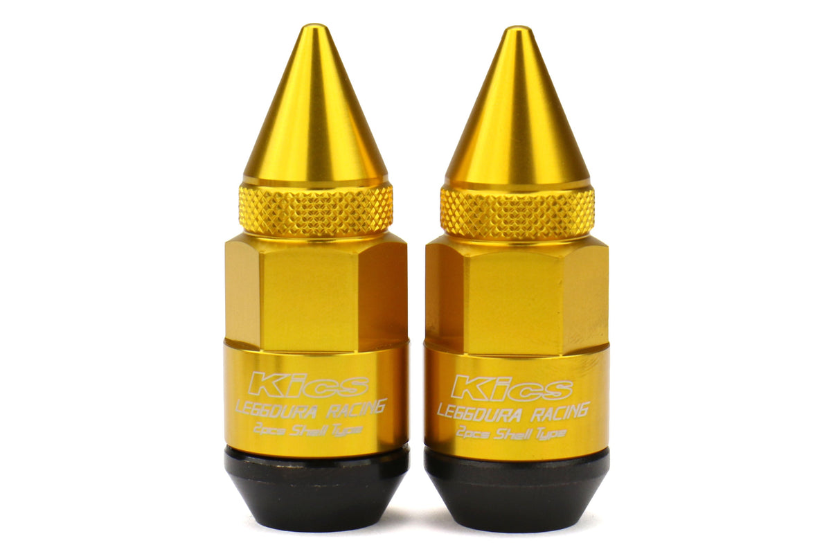 KICWRD5813A Project Kics Leggdura Racing Dangan Shell Type Lug Nuts - 2015+ WRX / 2015+ STI / 2013+ FT86-Gold,