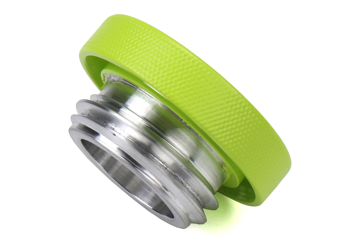 PERPSP-ENG-711NY Perrin Neon Yellow Round Oil Fill Cap - 2002+ Subaru WRX / STI / 2013+ FR-S / BRZ / 86 / 2014+ Forester / 2013+ Crosstrek,