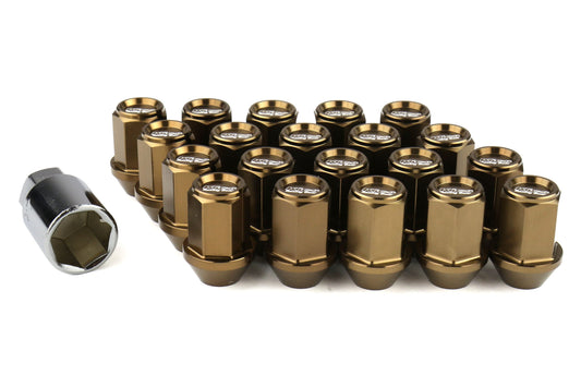 KICWKIZ3B Project Kics Leggdura Racing Lugnuts W/ Laser Logo - 2015+ WRX / STI / 2013+ FT86 / 2014+ Forester-Bronze,