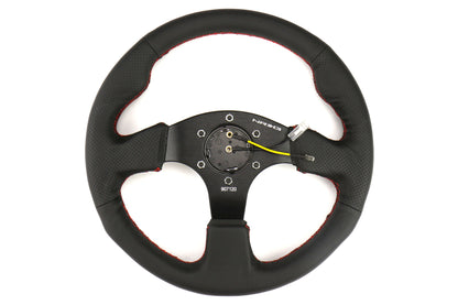 NRGRST-012R-RS NRG Race Series Steering Wheel - Universal-Suede w/ Red Stitch,