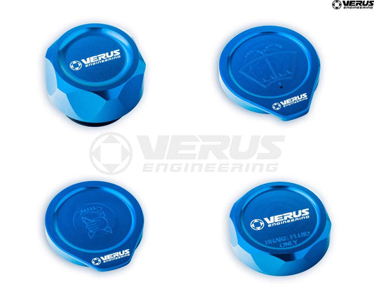 VERA0434A-BLU-RLA Verus Engineering Engine Bay Fluid Cap Kit RLA,