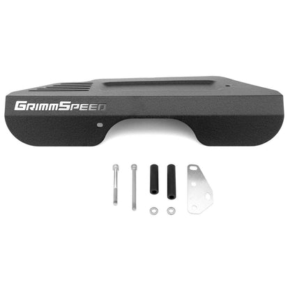 GRM099032 GrimmSpeed Pulley Cover with Tool Tray : Texture Black Powdercoat (099032),