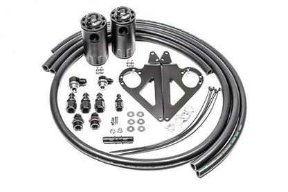 RAD20-0903-FL Radium Engineering Dual Fluid Lock Catch Can Kit,