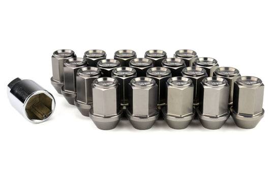 KICWKIZ3G Project Kics Leggdura Racing Lugnuts W/ Laser Logo - 2015+ WRX / STI / 2013+ FT86 / 2014+ Forester-Gunmetal,