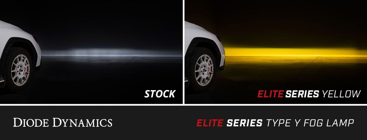 Diode Dynamics Elite Type Y Foglamp (Pair) -  Yellow -  2022-2025 Subaru WRX / 2017-2020 Subaru BRZ