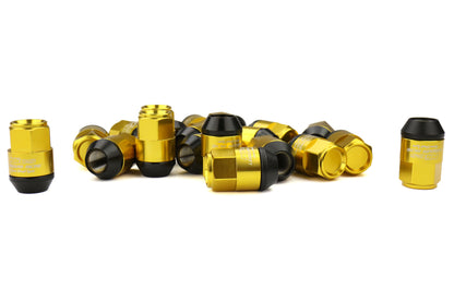 KICWCL3513A Project Kics Leggdura Racing Shell Type Lug Nut 35mm (Closed-End) - 2015+ WRX / 2015+ STI / 2013+ FT86-Gold,