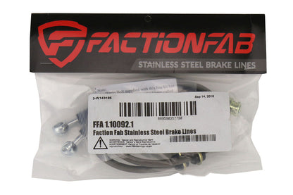 FactionFab Rear Stainless Steel Brake Lines Subaru 2008-2017 STI / 2013-2020 BRZ / 2013-2016 FR-S / 2017-2020 86