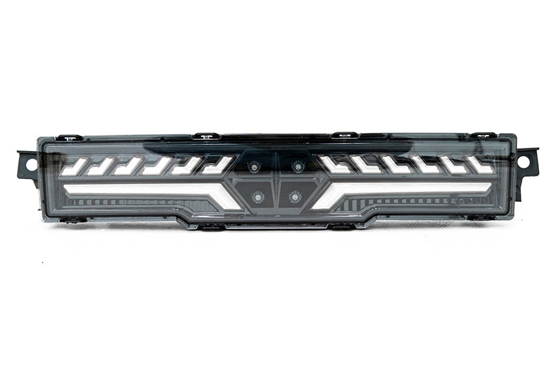 OLM V2 F1 Rear Fog Light (Clear Lens, Black Base, White Bar) - 2022 BRZ / GR86