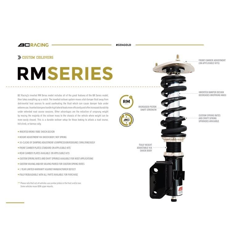 SKU: BCRF-20-RM-8K-9K-SW,,BC Racing RAM (RM) Coilovers - 2013+ FT86-Swift Springs-8k-9k,
