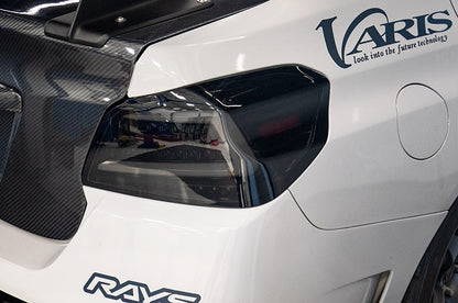 SCDLT-WRX15BBLED-SQ-TM Spec-D Sequential LED Tail Lights - 2015+ WRX / STI-Glossy Black-Tinted Lens-White LED Bar,