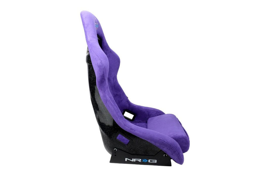 NRGFRP-302PP-PRISMA NRG Innovations FRP Bucket Seat PRISMA Edition with pearlized back. All Purple alcantara vegan material. (Large),