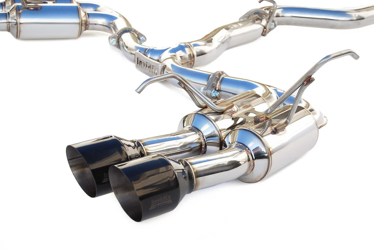 INVHS15STIGM4SB Invidia Gemini (R400) Quad Tip Exhaust - 2015+ WRX / 2015+ STI-Black,