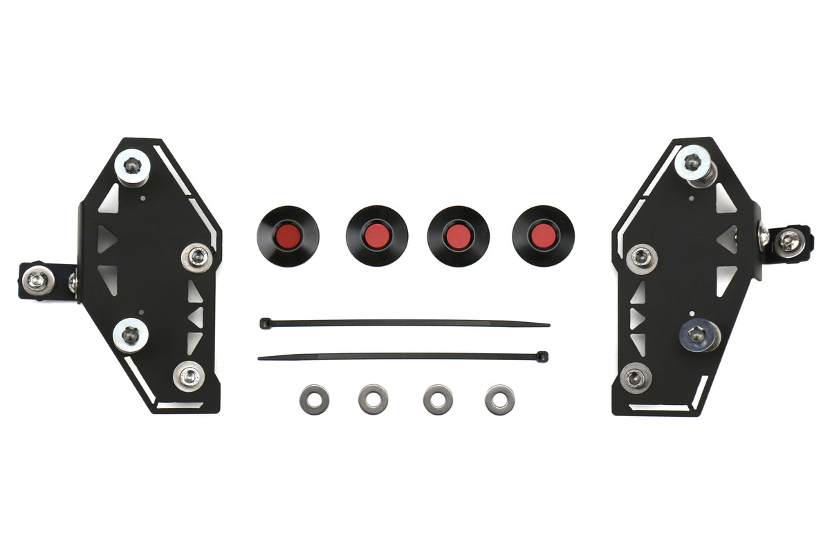 MOV15+BLKRD Move Over Racing Bumper Quick Release Kit - 2015+ WRX / STI-Black & Red-No,