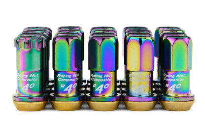 KICKRC13N Project Kics R40 Lug Nuts - 2015+ WRX / 2015+ STI / 2013+ FT86-R40 REVO Neo Chrome with Locks,