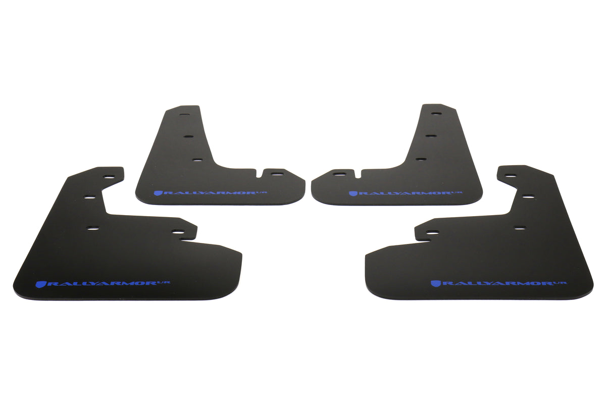 RALMF45-UR-BLK/BL Rally Armor Mud Flaps - 2017+ Impreza-Black Mud Flap with Blue Logo,