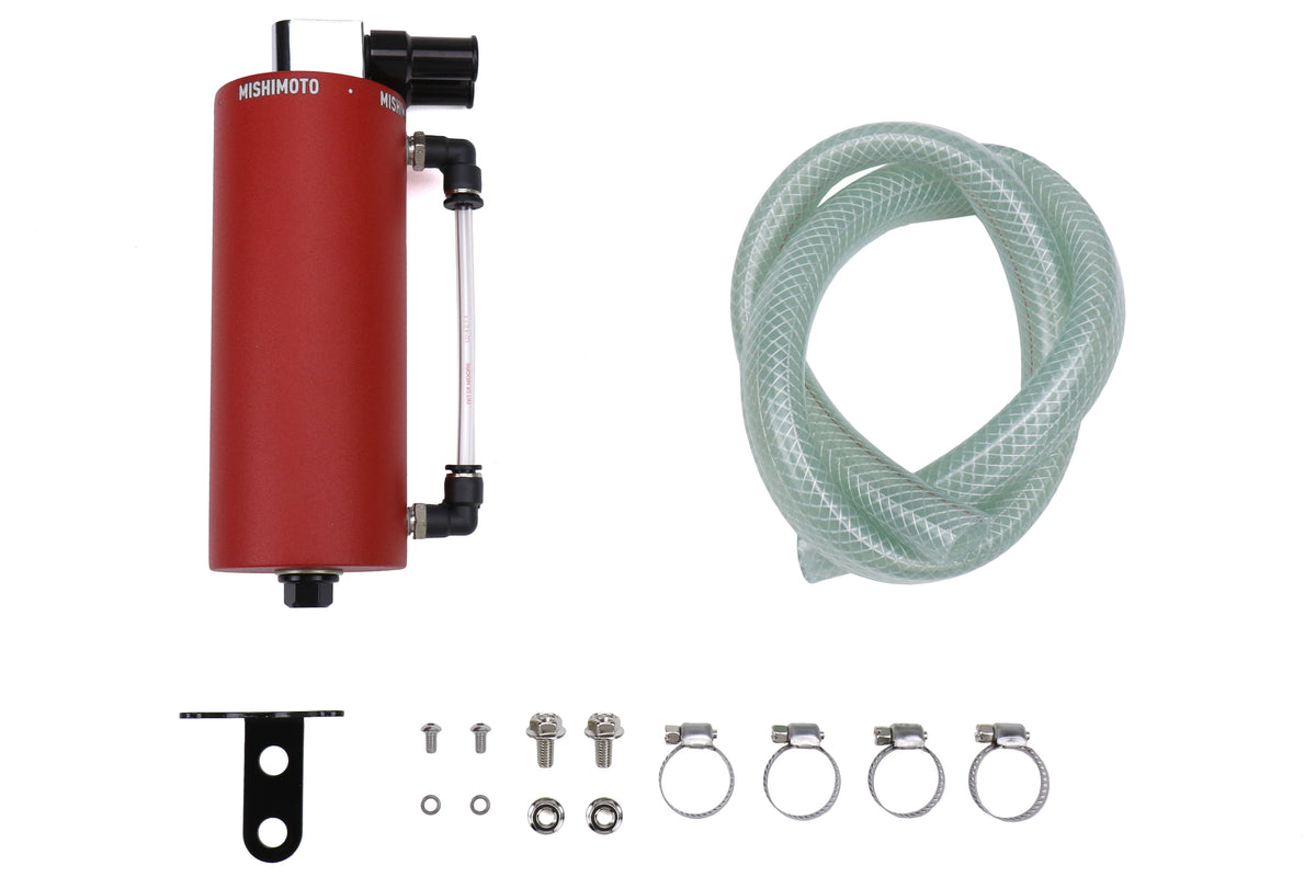 MIMMMOCC-SAWRD Mishimoto Wrinkle Small Aluminum Oil Catch Can - Universal-Red,