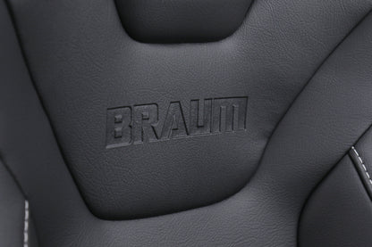 BRMBRR1X-BDDWS Braum Elite-X Series Racing Seats Diamond Edition White Piping Pair - Universal,