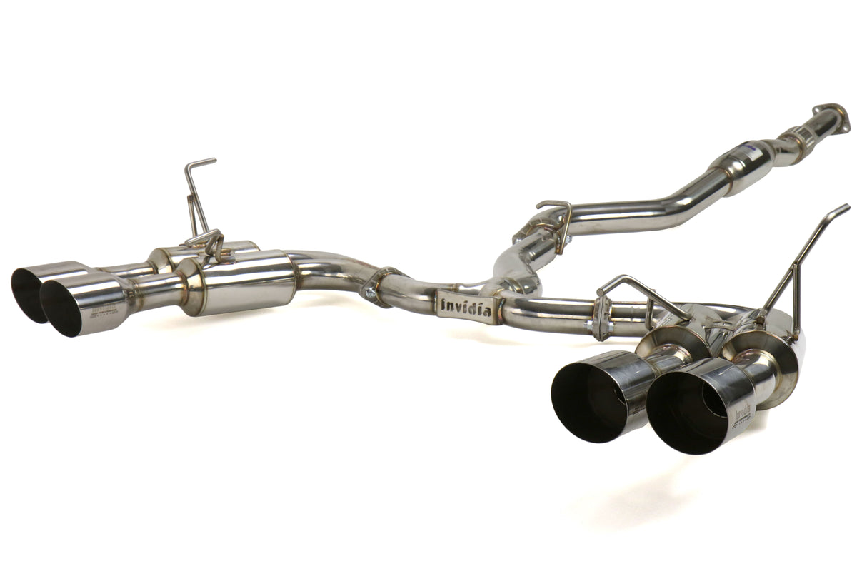 INVHS15STIGM4SS Invidia Gemini (R400) Quad Tip Exhaust - 2015+ WRX / 2015+ STI-Stainless Steel,