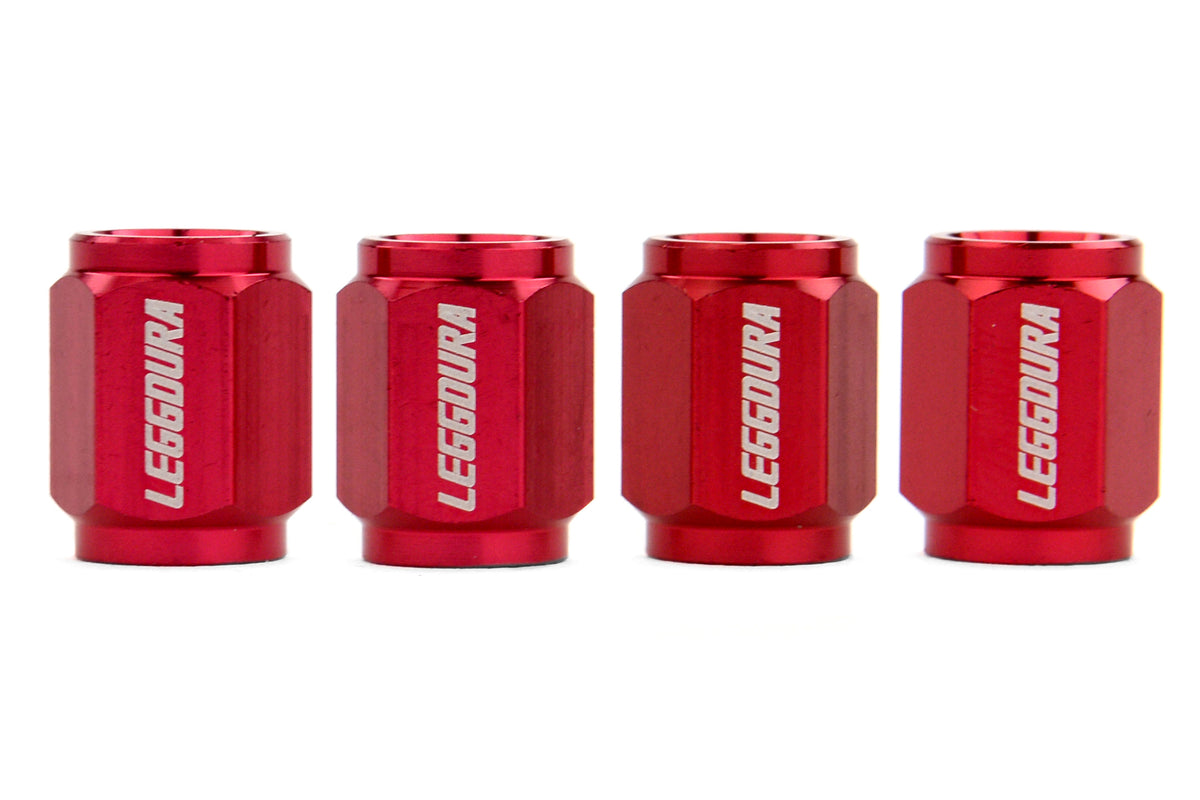 KICWCKIVR Project Kics Leggdura Valve Cap Set - Universal-Red,