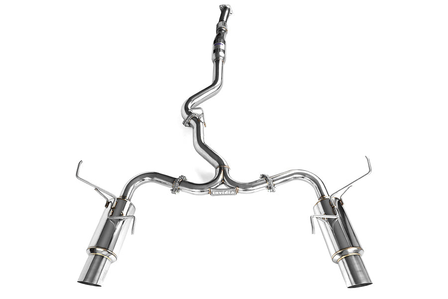 INVHS11STIGTP Invidia Dual N1 Resonated Exit Exhaust (Polished or Titanium Tip) - 2014+ Forester XT-Stainless Tips,