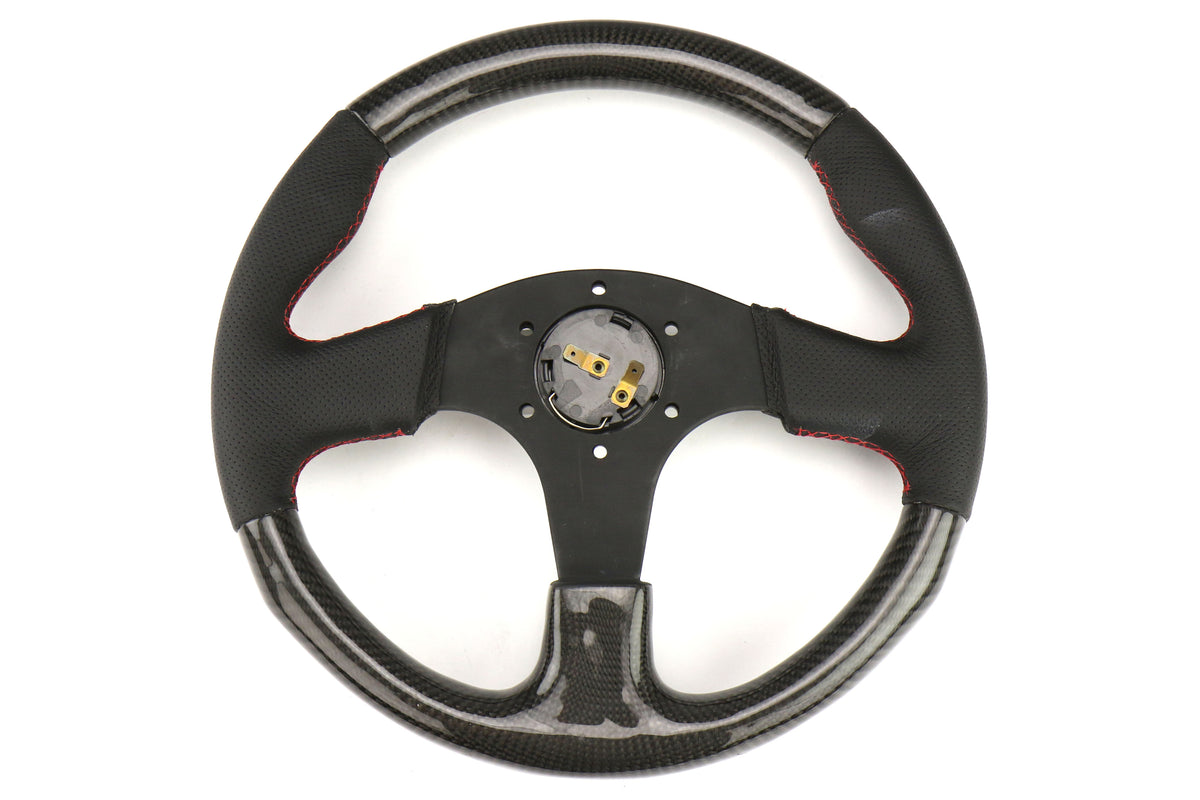 NRGST-310CFRS NRG 315mm Carbon Fiber Steering Wheel With Red Stitching - Universal,