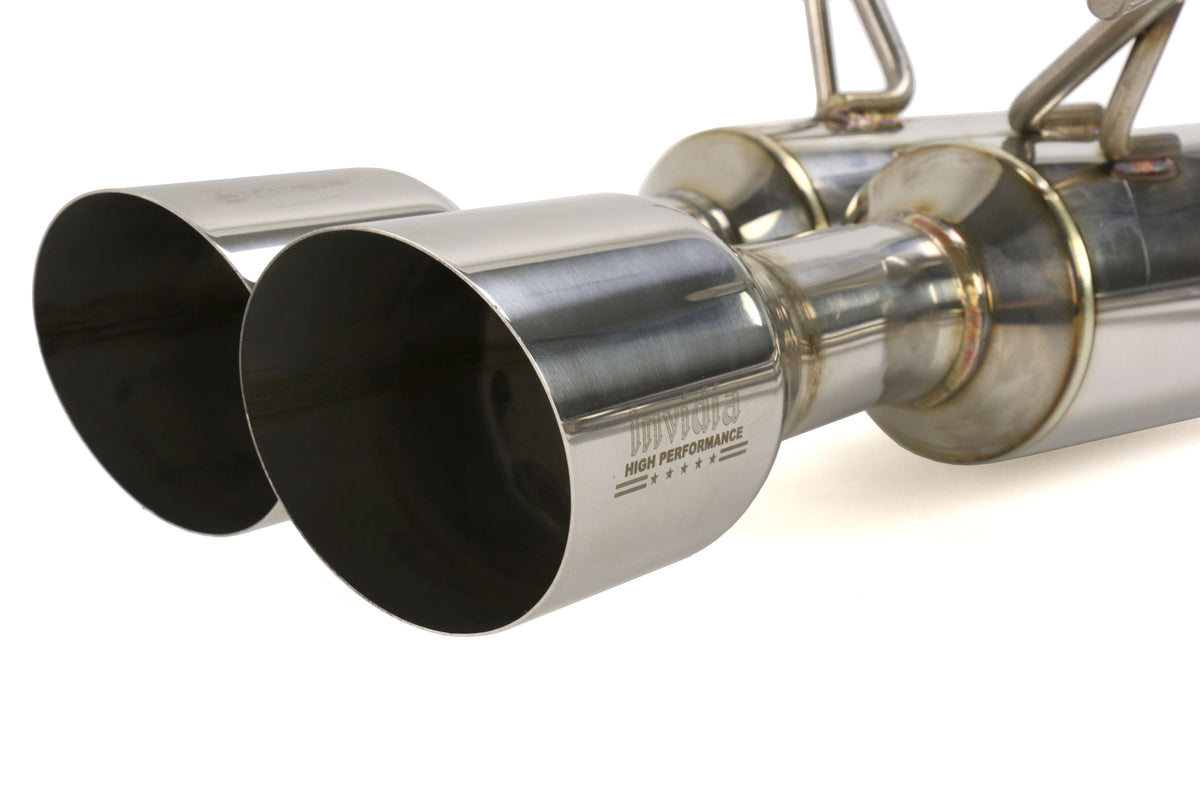 INVHS15STIGM4SS Invidia Gemini (R400) Quad Tip Exhaust - 2015+ WRX / 2015+ STI-Stainless Steel,
