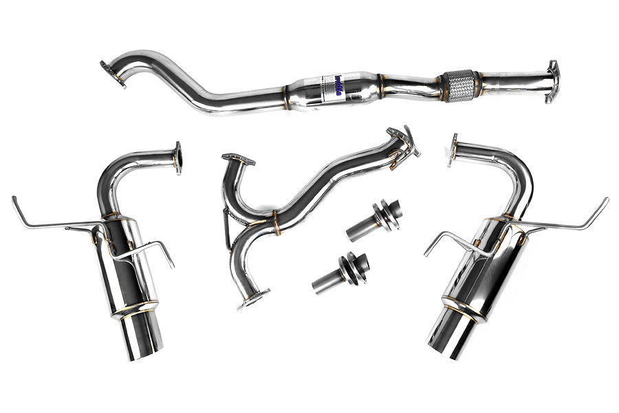 INVHS11STIGTP Invidia Dual N1 Resonated Exit Exhaust (Polished or Titanium Tip) - 2014+ Forester XT-Stainless Tips,