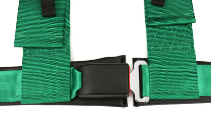 TAK70003-H2 Takata 4 point Street Belt 3" w/ ASM (Green) - Universal,