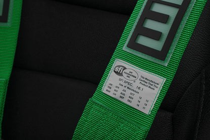 Braum 5 Point 3inch SFI Approved Racing Harness - Green Each - Universal