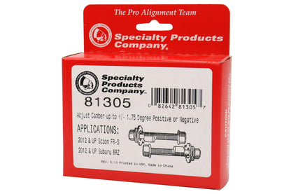 SPC81305 SPC Camber Bolt Kit Front - 2013+ BRZ,