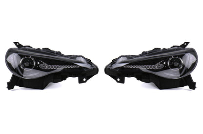 SCDLHP-FRS12JM-TM Spec-D Projector Headlight Black Housing With LED - 2013-2020 FRS / BRZ / 86,