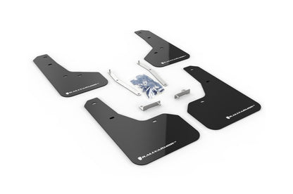 RALMF52-UR-BLK/WH Rally Armor UR Mudflaps - 2019+ Forester-Black Mud Flap with White Logo,