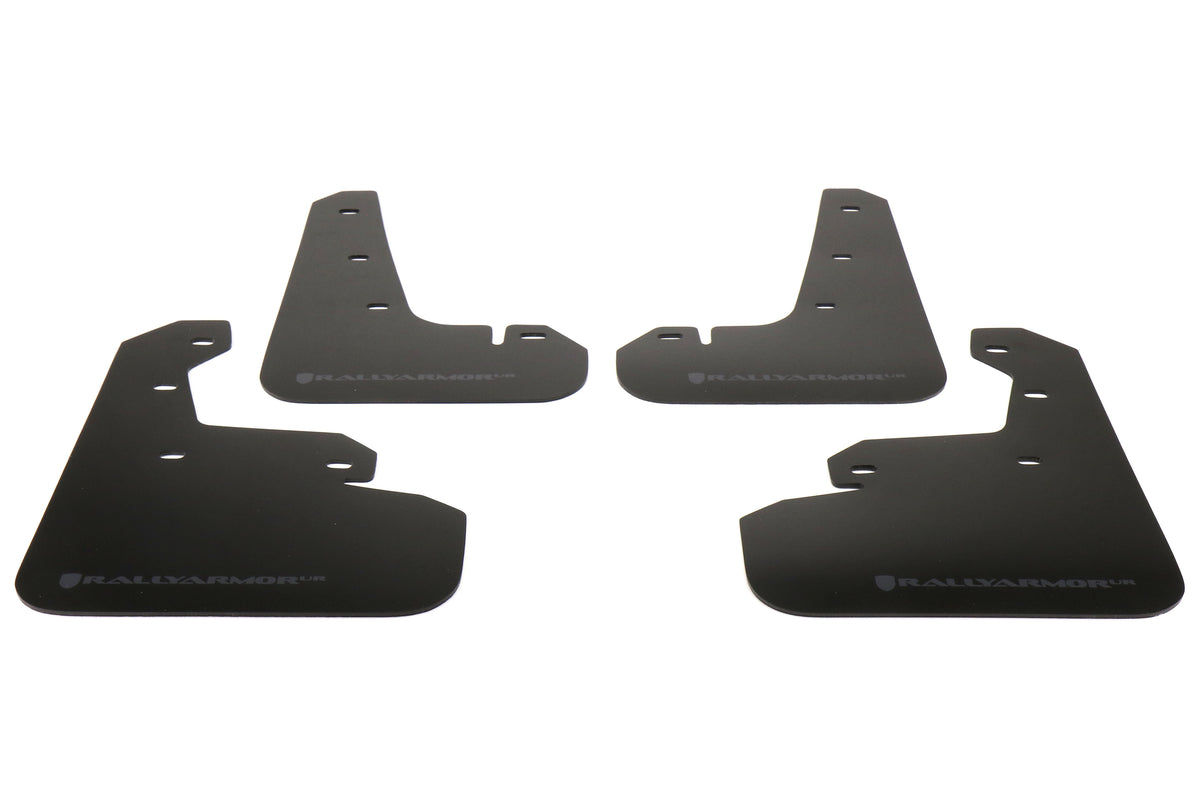 RALMF45-UR-BLK/GRY Rally Armor Mud Flaps - 2017+ Impreza-Black Mud Flap with Grey Logo,