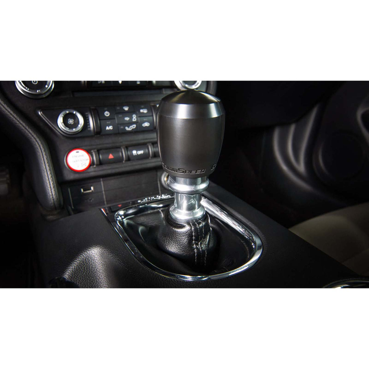 GRM038012 Grimmspeed Stubby Delrin Black Shift Knob - Universal,