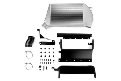 MIMMMTMIC-WRX-15BSL Mishimoto Performance Top Mount Intercooler and Charge Pipe Kit - 2015+ WRX-Black Pipe, Silver Intercooler,