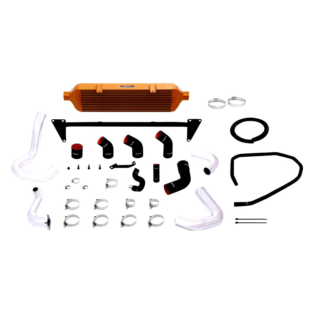 MIMMMINT-WRX-15G Mishimoto Performance Front Mount Intercooler Kit - 2015+ WRX-Polished Piping Gold Intercooler,
